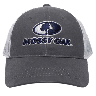 Outdoor Cap Mossy Oak Charcoal/White Adjustable Snapback OSFA Heavy Structured