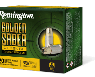 Remington Golden Saber 380 ACP, 102gr, Brass Jacket Hollow Point, 20rd Box