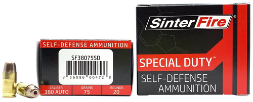 SinterFire Special Duty, .380 ACP, 100gr, Lead Free Frangible Hollow Point, 20rd Box