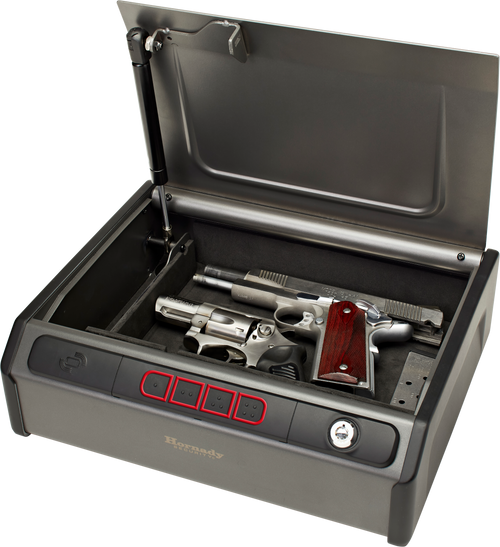 Hornady Rapid Safe RFID/Access Code/Key Entry, Gray Steel, Holds 2 Handguns