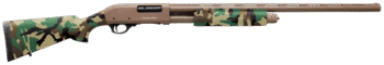 Charles Daly 301 12 Ga, 28" Barrel, 3", Flat Dark Earth Metal Finish & Woodland Camo Synthetic Stock, 4rd