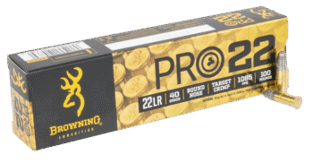Browning PRO22 Subsonic .22 LR, 40gr, Lead Round Nose, 100rd Box