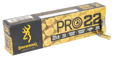 Browning PRO22 Subsonic .22 LR, 40gr, Lead Round Nose, 100rd Box