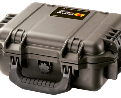 Pelican IM2050 Storm Case, Water Resistant HPX Resin with Black, Foam Padding, Holds 1 Handgun