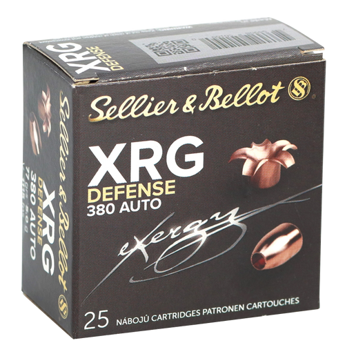 Sellier & Bellot XRG Defense 380 ACP, 77gr, Solid Copper Hollow Point, 25Bx/40Cs