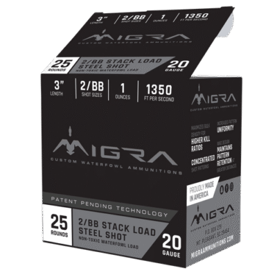 Migra Combinational Hunting 20 Ga, 3", 1 oz, 4/6 Shot, 25rd Box