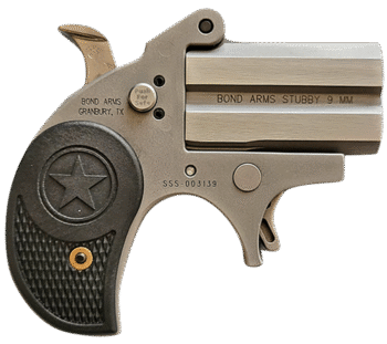 Bond Arms Stubby 9mm, 2.2" Barrel, Fixed Sights, Stainless, Silver, 2rd