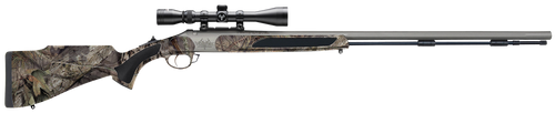 Traditions Vortek 45 Caliber, Stainless Silver Barrel/Rec, Mossy Oak Camo, 3-9x40mm Scope, 1rd