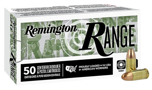 Remington Range 9mm, 124gr, Full Metal Jacket, 50rd Box