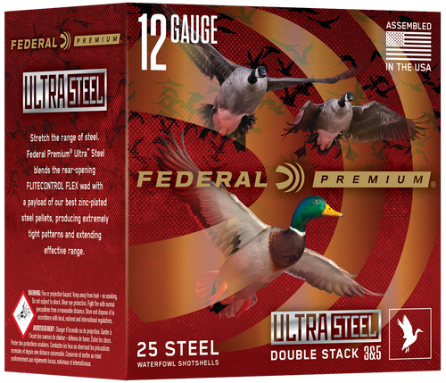Federal Premium Ultra Steel 12 Ga, 1 1/4 oz, 3 & 5 Shot, 25rd Box