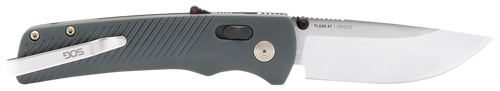 S.O.G Flash AT EDC 3.45" Folding Plain Satin Cryo D2 Steel Blade, Urban Grey Green Handle, Peg Box Pkg