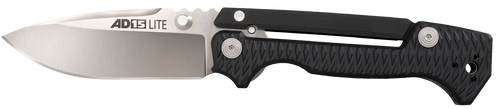 Cold Steel AD-15 Lite 3.50" Folding Drop Point Plain Satin AUS-10A SS Blade, 5" Black Textured Griv-Ex Handle