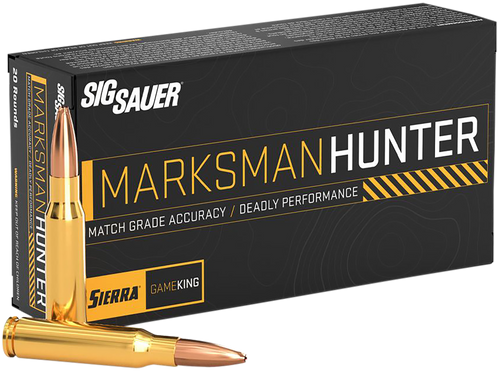 Sig Sauer Marksman Hunter 308 Winchester, 165gr, Gameking Boat Tail Hollw Point, 20rd Box