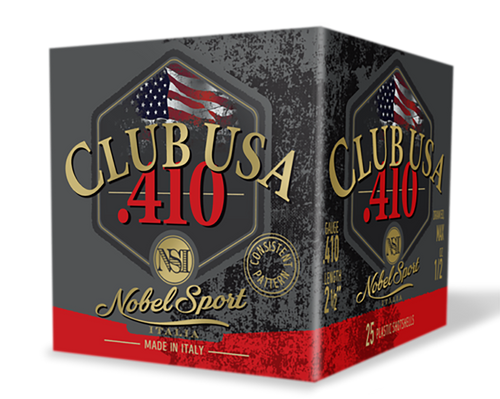Nobel Sport Club USA 410 Ga, 2.5", 1/2 oz, 7.5 Shot, 25rd Box