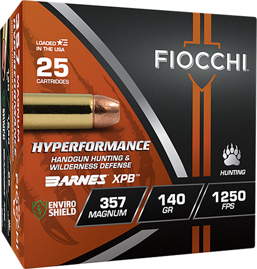 Fiocchi Hyperformance 357 Magnum, 140gr, XPB, 25rd Box