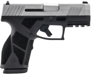 Taurus GX2 9mm, 3.38" Barrel, Silver and Black, Manual, White Dot, Drift Rear, 2x13rd