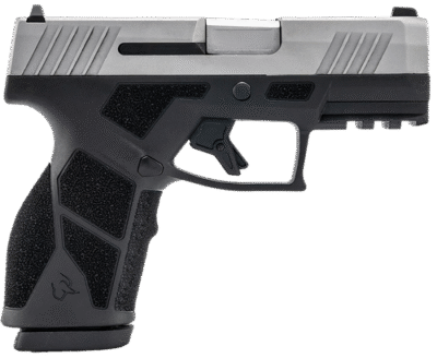 Taurus GX2 9mm, 3.38" Barrel, Silver and Black, Manual, White Dot, Drift Rear, 2x13rd