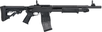 Mossberg 590RM Stand-Off 12 Ga, 2.75" Chamber 18.5" Barrel, Black, Magpul MBUS 3 Sights, 10rd