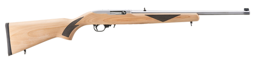 Ruger 10/22 Sporter 22 LR, 18.5" Barrel, Clear Satin, Natural Hardwood, Black Checkering, Adj Rear, Gold Bead Front, 10rd