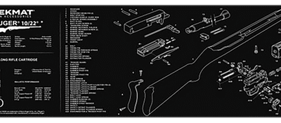 TekMat Ruger 10/22  Mat, 12"x36", Black, Includes Small Microfiber TekTowel, Packed In Tube