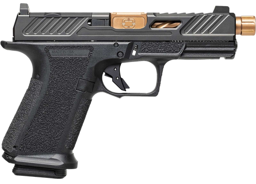 Shadow Systems MR920 Elite MA Compliant 9mm, 4.5" Bronze Threaded Barrel, Nitride Black, Optics Ready, Flat Trig, Trig Safety, Tritium Front, 2x10rd