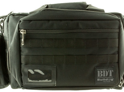 Bulldog Tactical Molle Range Bag 22" Black XL with 4 Large Exterior Molle Pouches & Deluxe Padded Adjustable Shoulder Strap