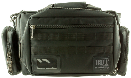 Bulldog Tactical Molle Range Bag 22" Black XL with 4 Large Exterior Molle Pouches & Deluxe Padded Adjustable Shoulder Strap