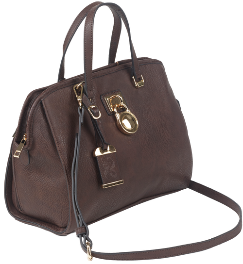 Bulldog Satchel Style Purse Chocolate Brown Leather Satchel Most Sm Pistols & Revolvers Ambidextrous