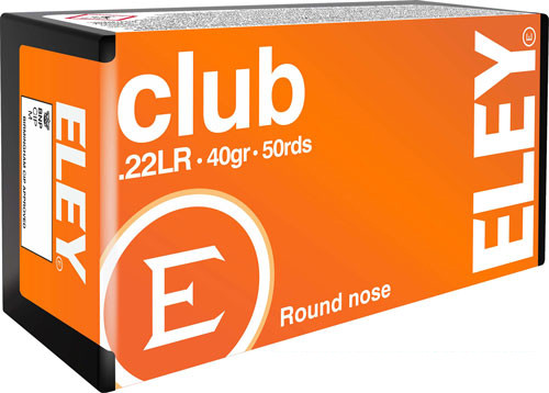 Eley Club 22LR, 40gr, Round Nose, 50rd Box