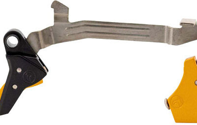 Timney Triggers Alpha Competition Trigger Glock Gen3, Gen4, Anodized Finish, Gold, Fits Gen 3 & Gen 4 - G17, G19, G22, G23, G34