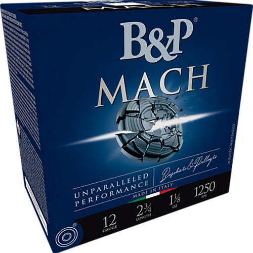 B&P Mach LV 12 Ga, 2.75", 1 1/8 oz, 8 Shot, 25rd Box