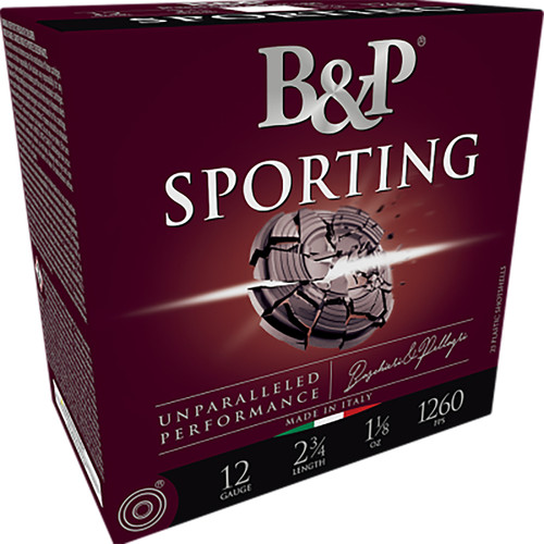 B&P Sporting Clay 12 Ga, 2.75", 1 oz, 8 Shot, 25rd Box