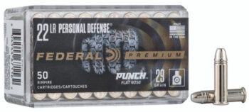 Federal Personal Defense .22 LR, 29gr, Punch Flat Nose, 50rd Box