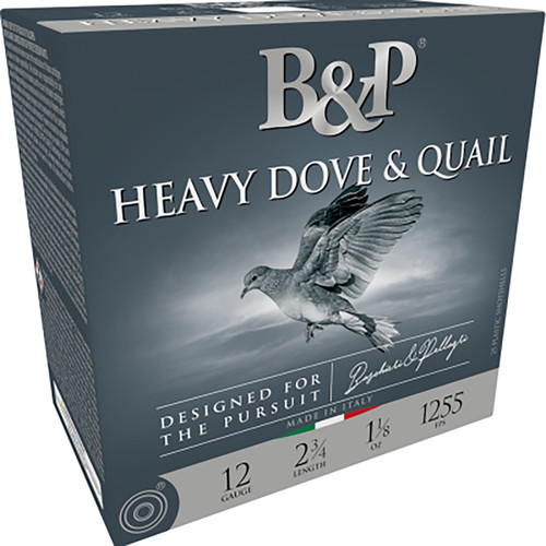 B&P Heavy Dove & Quail 12 Ga, 2.75", 1 1/8 oz, 9 Shot, 25rd Box