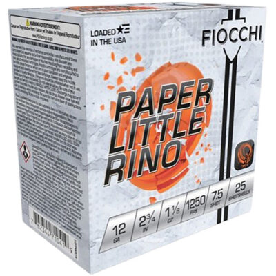 Fiocchi Paper Little Rino 12 Ga, 2.75", 1 1/8 oz, 7.5 Shot, 25rd Box