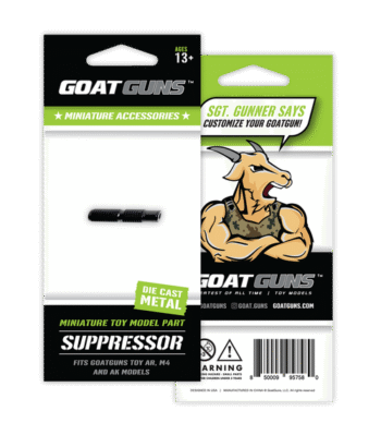 Goat Guns Suppressor for AR15 Goat Gun, Black, 2" Length