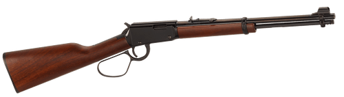 Henry Lever Carbine Lever 22 LR/22 Short, 16" Barrel, American Walnut Furniture, Blued Rec, 16rd