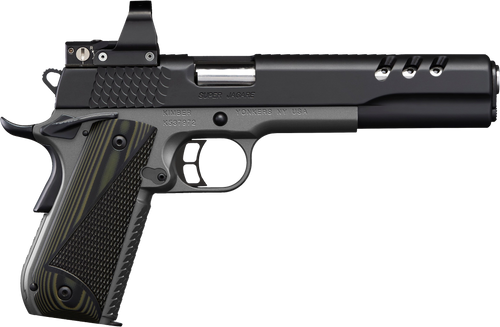 Kimber Super Jagare 10mm, 6" Barrel, Charcoal Gray Frame, Black Slide, Micarta Grip, DeltaPoint Pro Optic, 8rd