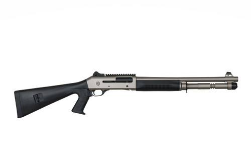 MAC 1014 Marine 12 Ga, 3" Chamber 18.5" Barrel, Nickel, Black Furniture, 5rd