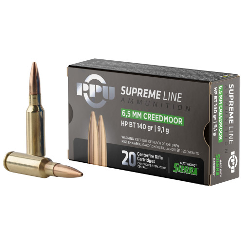 TR&Z Supreme Line 6.5 Creedmoor, 140gr, Sierra MatchKing Boat Tail Hollow Point, 20rd Box