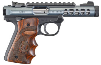 Ruger Mark IV Lite 22/45 22LR, 4.4" Barrel, Diamond Gray, Wood Laminate Grip, MA Compliant, 10rd