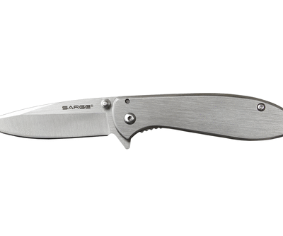 Sarge Knives, Hawk-Chrome Swift Assist Folder, 7.125" Open, 4" Closed