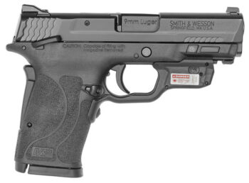 Smith & Wesson M&P Shield EZ M2.0 Compact 9mm, 3.675" Barrel, Black, Crimson Trace Laserguard, Manual Safety, 8rd