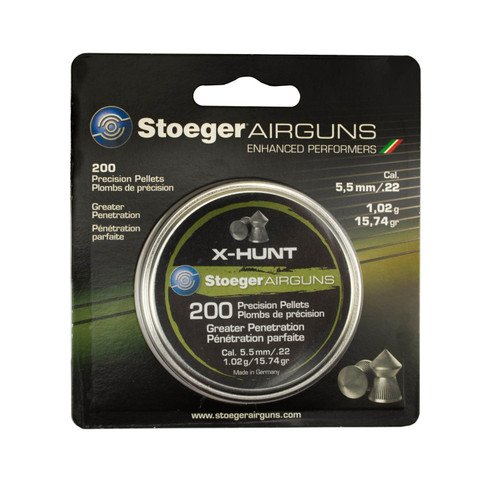 Stoeger X-Hunt .22 Pellet, Greater Penetration Pointed Tip, 200Pk