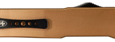 Templar Knife Premium Lightweight OTF Knife, 3" Blade, 4.5" Handle, Drop Point D2, Bronze