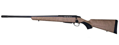 Tikka T3x Lite Roughtech Left Hand 300 Winchester Magnum, 24.3" Threaded Barrel, Desert Tan w/ Black Webbing Camo, 3rd