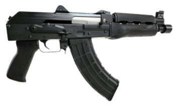 Zastava ZPAP92 7.62x39mm, 10" Barrel, Black, Dark Wood Furniture, 30rd